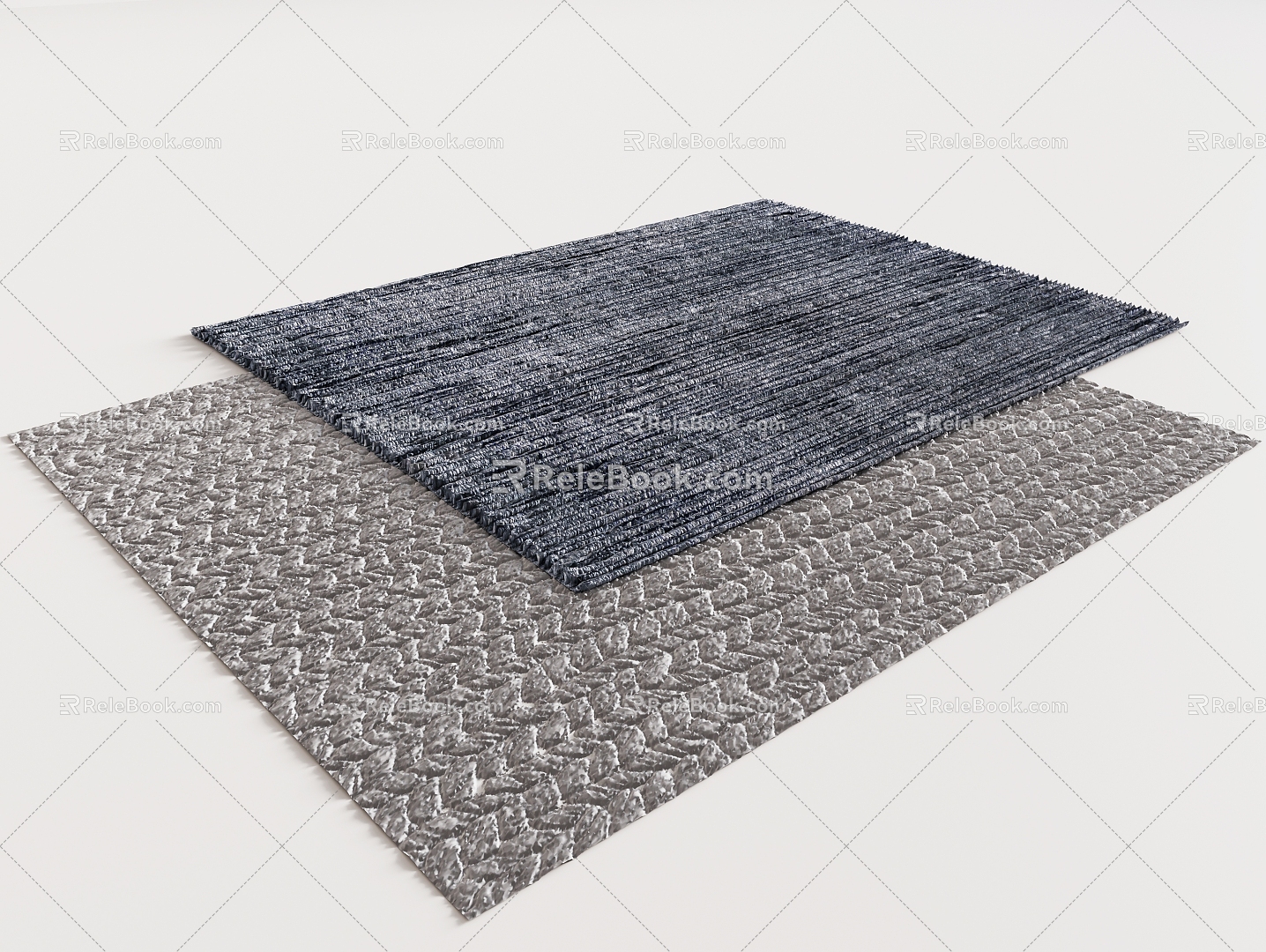 carpet square carpet geometric carpet floor mat blanket 3d model