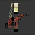 Lego Mechanical Model With Black Red Body Top Long Rods And Yellow Details