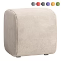 Modern Upholstered Beige Shoe Bench With Stitched Details For Entryway