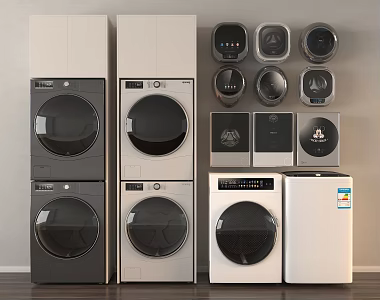 Modern Washer Dryer Mini Washer Wall Mounted Washer 3d model
