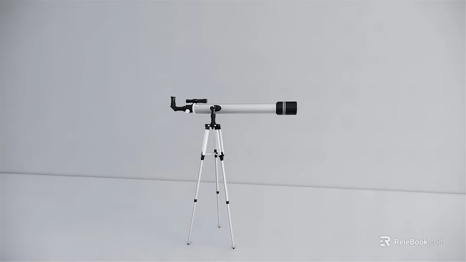 Commercial Equipment Telescope Mounted On Stable Tripod Stand For Professional Use 3d model 