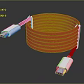 Data Line Power Line Mobile Phone Power Line Charger 3d model