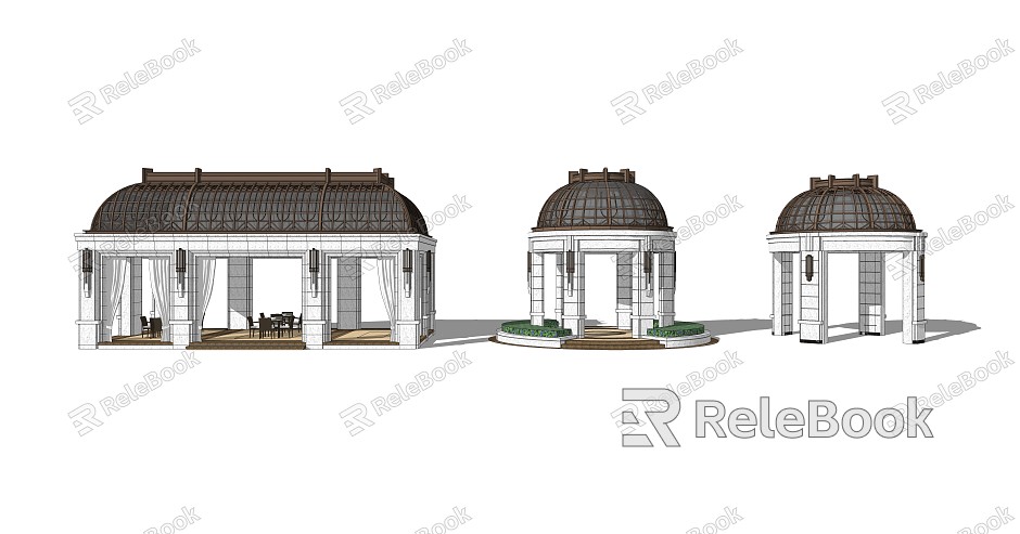 European-style pavilion model