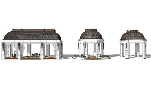 European-style pavilion 3d model