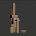 Wooden Building Blocks Modeling Road Infrastructure Components with Various Shapes
