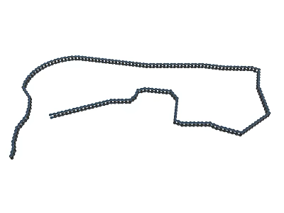 High Quality Black Metal Chain With Strong Interconnected Links For Industrial Use 3d model