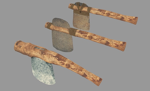 stone age stone axe ancient stone tools agricultural tools 3d model