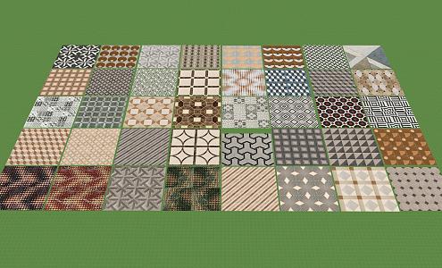 Modern ceramic tile combination decoration materials indoor paving tile floor tile wall tile 3d model