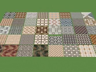 Modern ceramic tile combination decoration materials indoor paving tile floor tile wall tile 3d model