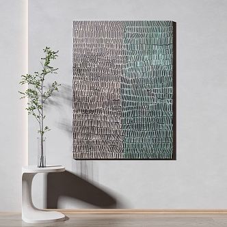 Quiet abstract painting abstract decorative painting 3d model