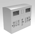 Modern Silver Dual Compartment Recycling Bin With Waste Sorting Icons