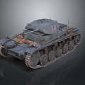 Military Tank Design With Number 24 Tracks Cannon And Metal Exterior