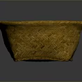 Handwoven Natural Brown Furniture Basket With Oval Shape And Rustic Design
