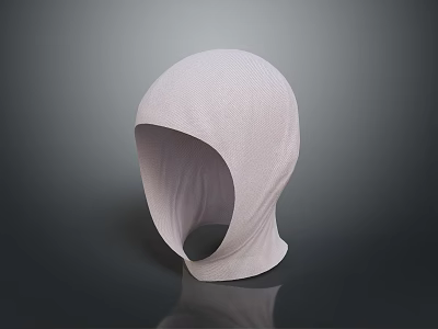 White Lightweight Knitted Mesh Headwear With Sleek Design And Comfortable Fit 3d model