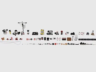 Assorted Hardware Tools Including Screwdrivers Wrenches Pliers Hammers And Tool Set 3d model