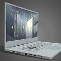 White TUF Gaming Laptop Featuring Sleek Design And Screen Displaying TUF GAMING Logo