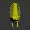 Cute Pink Fantasy Creature Character With Transparent Fins And Long Tail