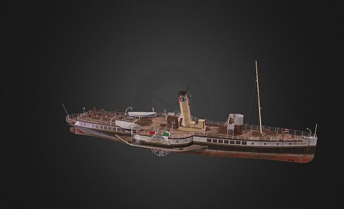 modern warship destroyer weapon ship cruiser ship 3d model