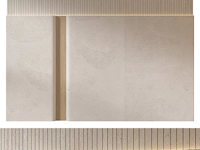 Beige Textured Stone Wall Surface For Modern Interior Design Decor 3d model