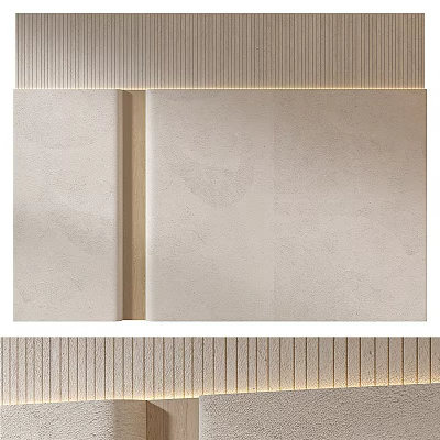 Beige Textured Stone Wall Surface For Modern Interior Design Decor 3d model