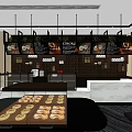 Modern Dessert Shop Interior With Stylish Display Counter And Fresh Pastries