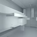 Minimalist White Modern Interior Design With Floating Shelves And Clean Lines