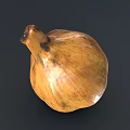 Garlic Shaped Wooden Decorative Carving With Natural Texture And Brown Spots