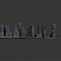 Modern City Model Featuring Skyscrapers And Urban Architectural Design Elements 3d model