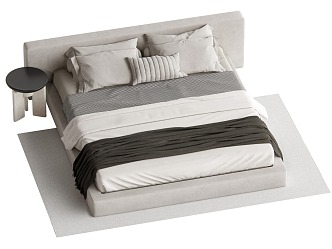 Double bed 3d model