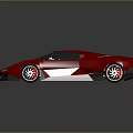 Red Sports Car Featuring Futuristic Aerodynamic Design Unique Exterior And Sleek Wheels