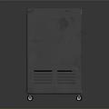 Computer Network Server Rack With Metal Frame Multiple Server Units Wheels And Equipment Storage