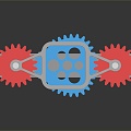 gear large gear small gear cast iron gear internal gear external gear bevel gear 3d model