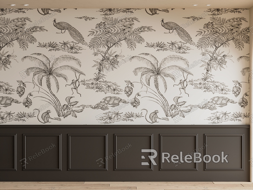 French Style Flower and Bird Wallpaper Background Wall Bedside Background Wall Flower and Bird Wallpaper Background Wall French Style Wallpaper Flower and Bird Wall Cloth Sofa Background Wall Background Wall model