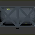 Heavy Duty Gas Cylinders Storage Equipment With Black Metal Cross Frame And Yellow Warning Labels