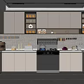 Modern Kitchen Interior Design With Cabinets Stove Sleek Countertop And Appliances