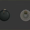 Two Design Types Of Household Appliance Components With Transparent Grid And Black Cylindrical Bodies