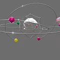 Various Artistic Hanging Pendants With Colorful Circular Hoops And Small Decorative Pieces