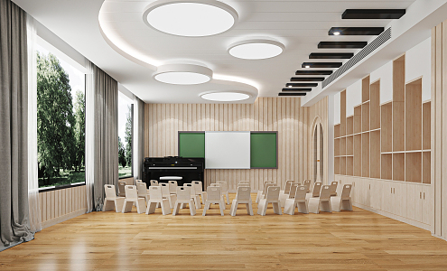 Modern Kindergarten Classroom 3d model