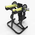 Yellow and Black Sports Equipment Fitness Machine with Weight Plates and Adjustable Handles