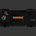 Black Toolbox With Orange Handle And Sturdy Design For Secure Tool Storage