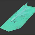Detailed Airplane Model Displayed On Green Grass Base With Realistic Design Features