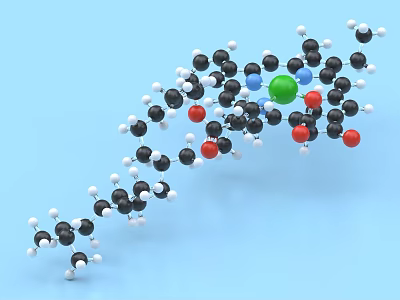 Colorful Molecular Structure Model Decorative Ornament Combination With Colored Spheres For Desktop 3d model