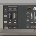 Modern Stylish Wardrobe Interior With Storage Shelves Hanging Space And Accessories