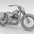Vintage Racing Motorcycle With Number 23 Black Seat Classic Engine And Spoked Wheels