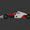 White And Red Formula 1 Car With Shell Logo And McLaren Branding