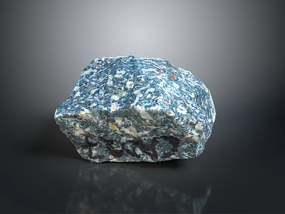 Natural Blue Gray Stone with White Veins for Decorative Construction Projects 3d model