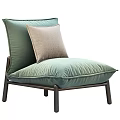 Stylish Upholstered Fabric Leisure Chair With Throw Pillow For Cozy Living Room Multiple Color Options