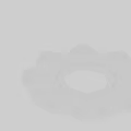 White Decorative Circular Component With Petal Shaped Design And Central Hole