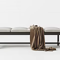 Modern Bed End Stool Bench Combination 3d model