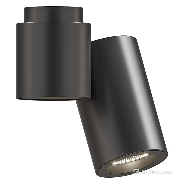 Black Modern Downlights And Spotlights With Sleek Metallic Design Adjustable Angle LED 3d model